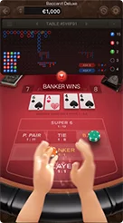 Baccarat Deluxe · Membaca papan riwayat roadmap di bagian atas meja permainan.